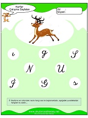 G Sesi Çalışma Sayfaları